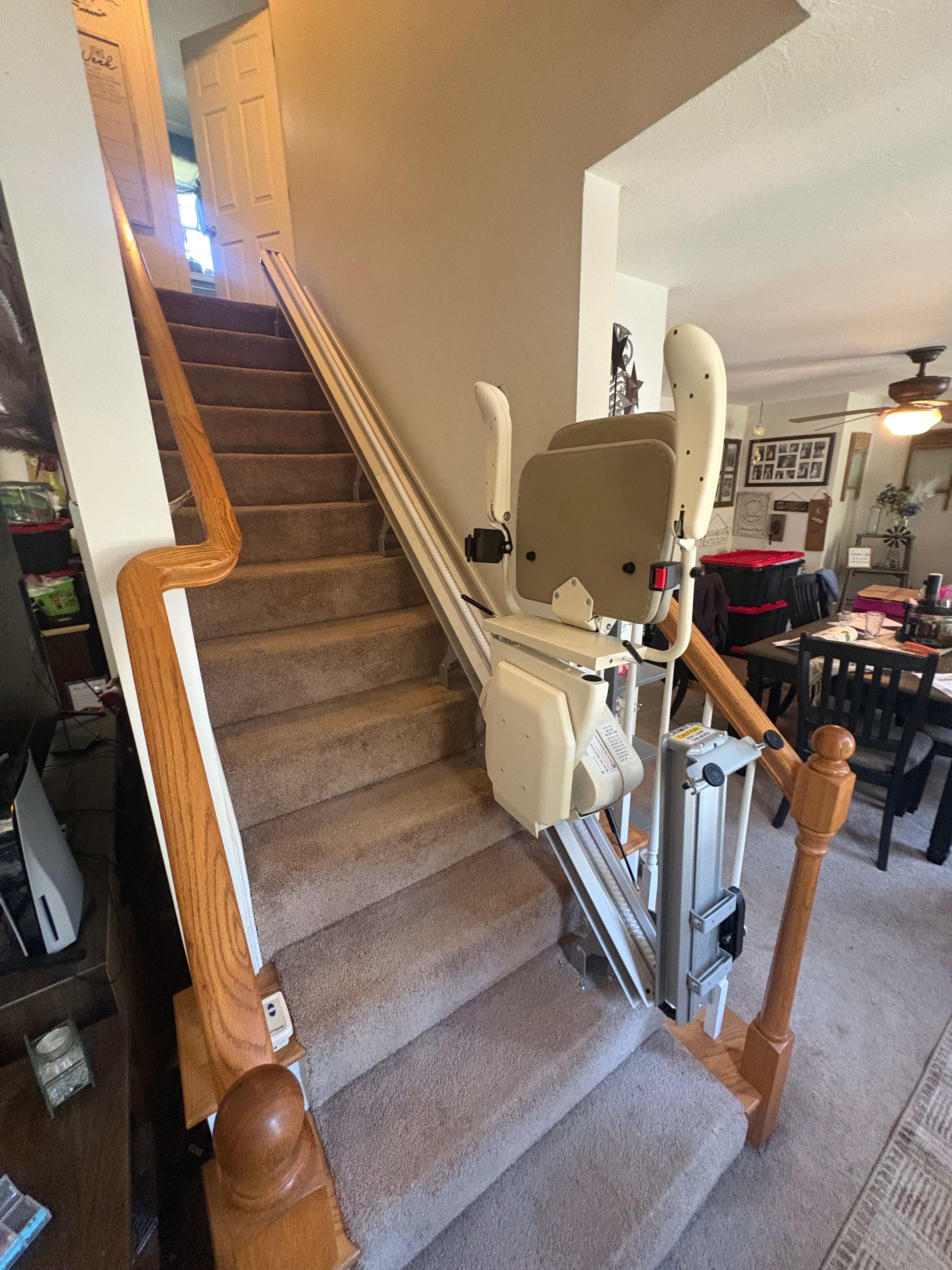 Harmar SL 300 stairlift with folding rail